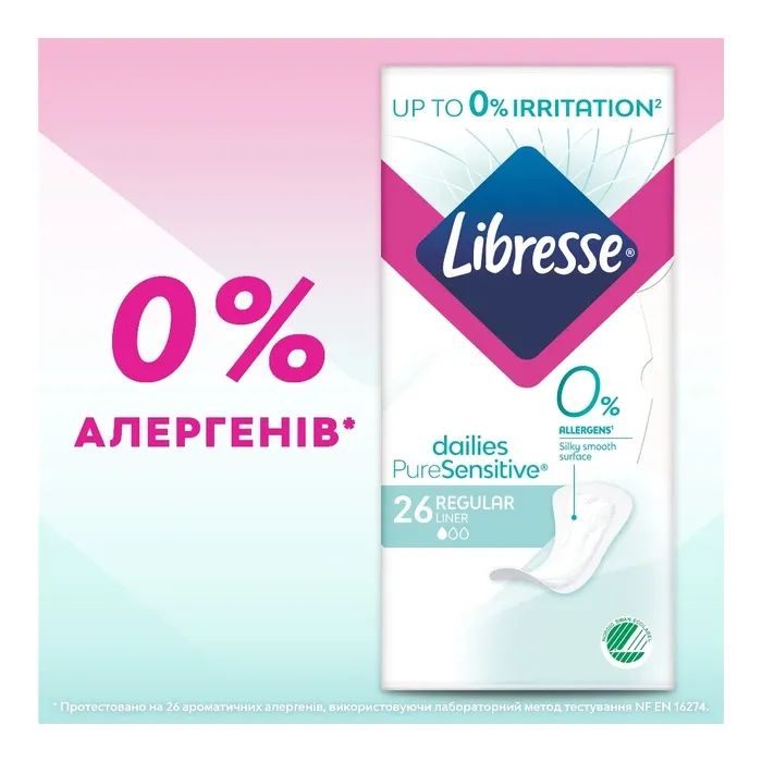 Щоденні прокладки Libresse Pure Sensitive Normal 26 шт. (7322541161914) зображення 4