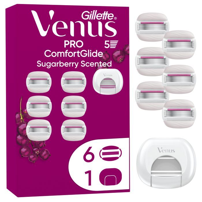 Змінні касети Gillette Venus PRO ComfortGlide Sugarberry Scented 6 шт. + Чохол (8700216969253)