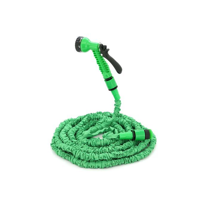 Поливочный шланг Voltronic KY-225G, 7.5-22.5м/75ft, + распылитель, насадка на кран, Green, Box (KY-225G)