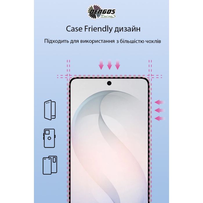 Скло захисне Dengos Full Glue Samsung Galaxy S26 Black (TGFG-442) зображення 3