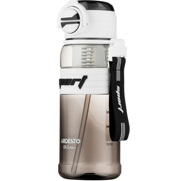 Пляшка для води Ardesto Urban 850мл, пластик, білий (AR2285UW)