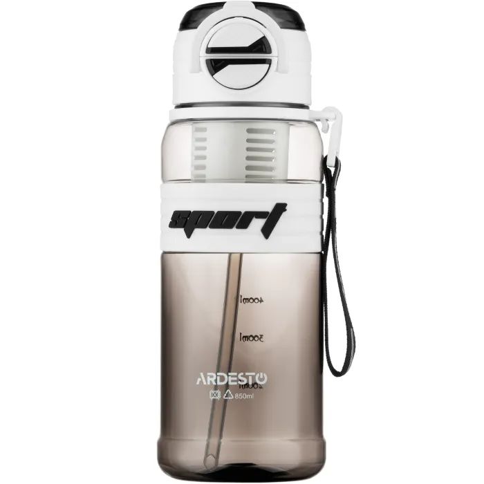 Пляшка для води Ardesto Urban 850мл, пластик, білий (AR2285UW) зображення 2