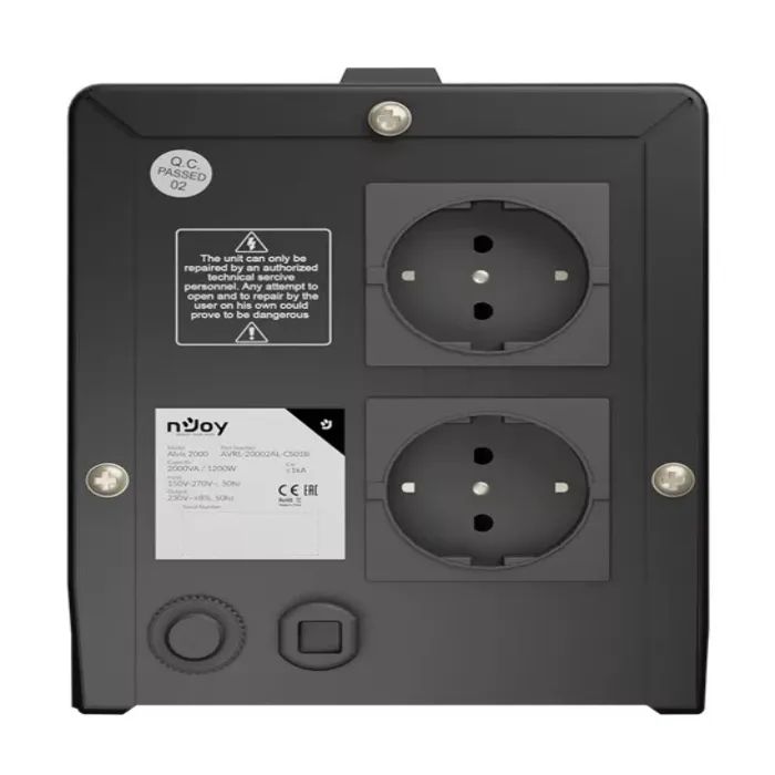 Стабилизатор напряжения nJoy Alvis 2000 (AVRL-20002AL-CS01B) AVR, 2 розетки (Alvis 2000) изображение 4