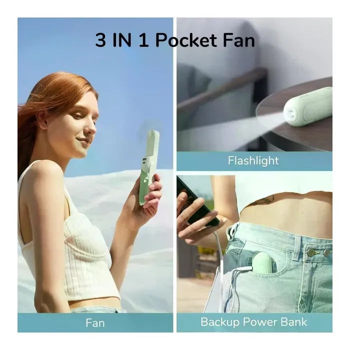 Вентилятор Jisulife F8X green зображення 6