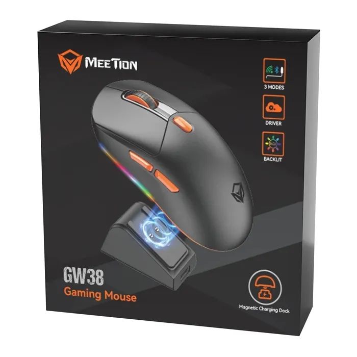 Мышка Meetion GW38 Wireless/Bluetooth/USB Black (MT-GW38-A) изображение 8