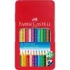 Карандаши цветные Faber-Castell акварельні , тригранні, металевий пенал, 12 кольорів (112413) (27632)