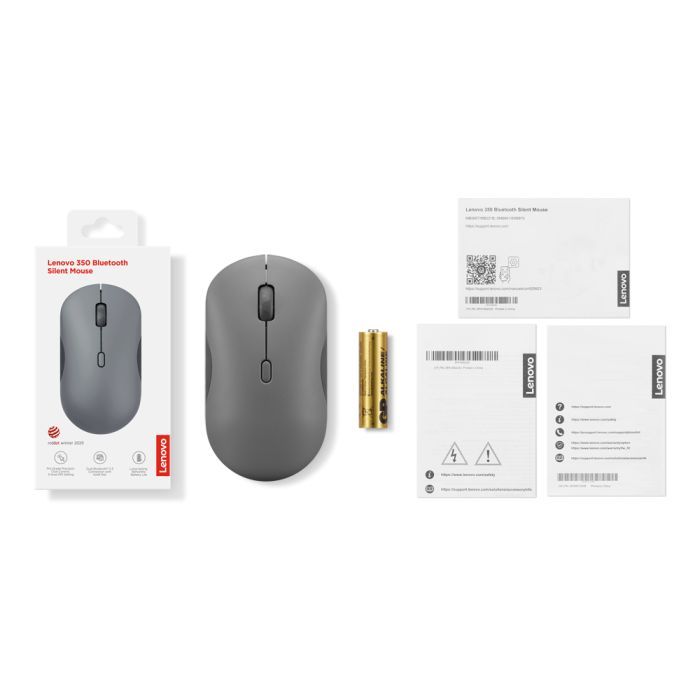 Мышка Lenovo 350 Silent Bluetooth Luna Grey (GY51S61904) изображение 6