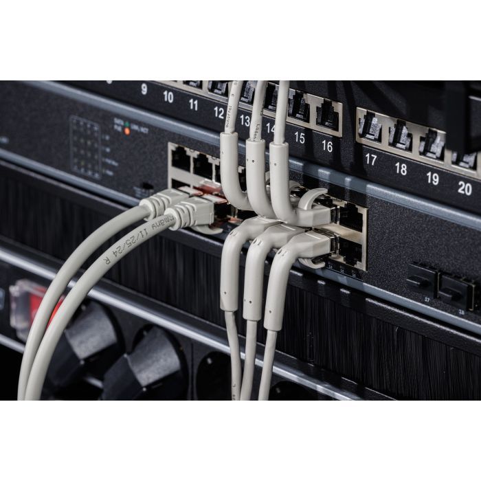 Патч-корд 1м, SFTP, cat.6A, AWG 32/7, Cu, TPE-LSZH, гибкий, grey Digitus (DK-1632-A-010B) изображение 3