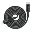 Дата кабель USB-C to Lightning 1.8m 30W 3A nylon black Acefast (6974316281306) изображение 4