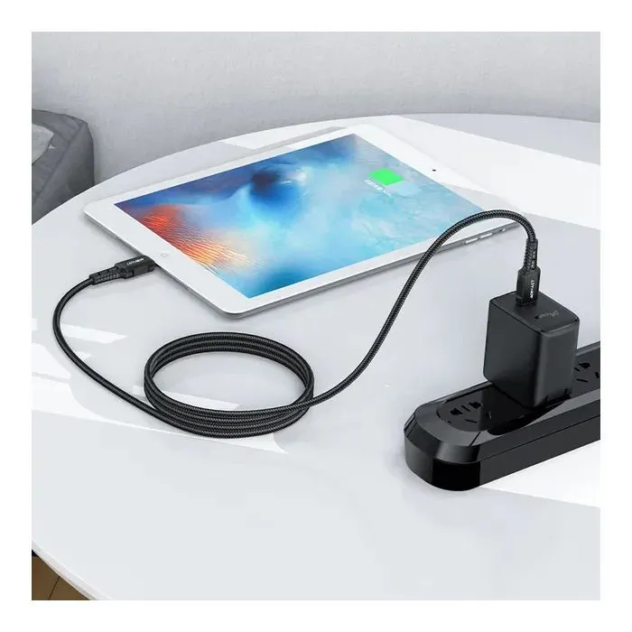 Дата кабель USB-C to Lightning 1.8m 30W 3A nylon black Acefast (6974316281306) изображение 6
