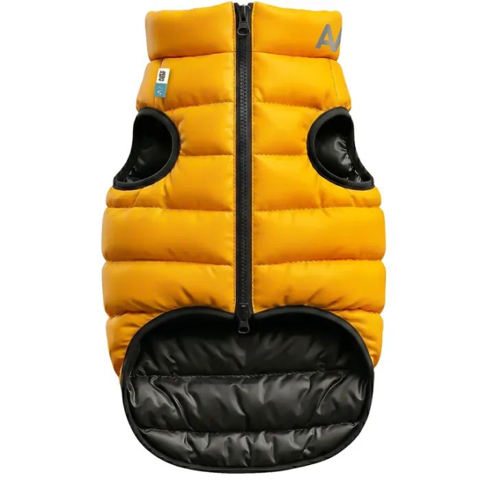 Курточка для тварин Airy Vest двостороння жовто-чорна L65 (1568)