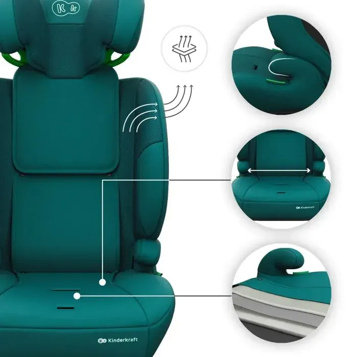 Автокресло Kinderkraft Comfort Up 2 Plus i-Size Green (KCCOUP02GREPL00) (5902533931453) изображение 6