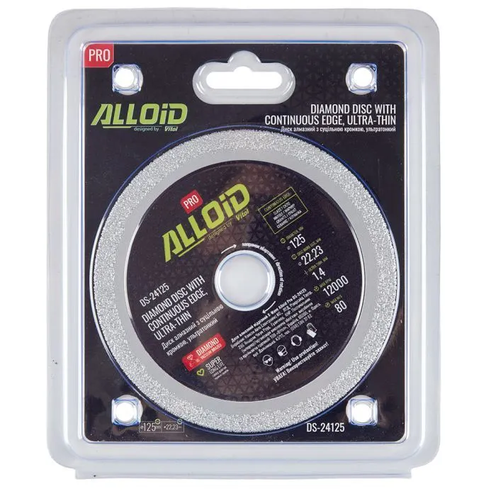 Круг зачистной Alloid Pro, алмазный, со сплошной кромкой, ультратонкий, 125мм (DS-24125) изображение 4