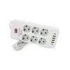 Сетевой фильтр питания Meilepai F33U, 6 роз EU, 4 USB, 2PD White (F33U-White) изображение 2