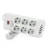 Сетевой фильтр питания Meilepai F33U, 6 роз EU, 4 USB, 2PD White (F33U-White)