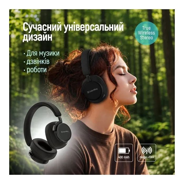 Наушники ColorWay Prime White (CW-HBT01WT) изображение 10