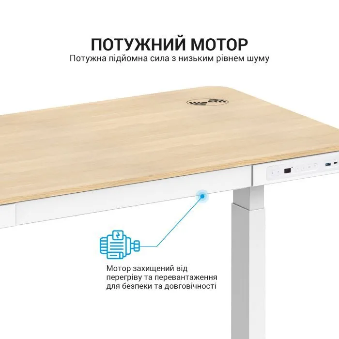 Комп'ютерний стіл Ajazz Natural Wood (ODE111WW) зображення 7