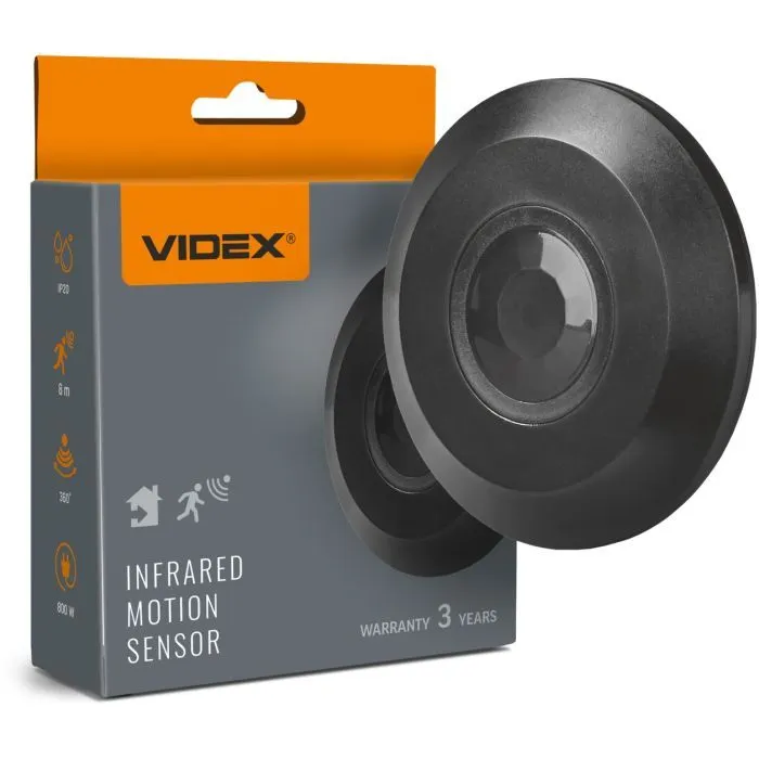 Датчик руху Videx 220V 800W інфрачервоний чорний (VL-SPC05B) зображення 8