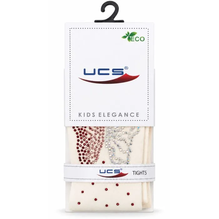Колготки детские UCS Socks со стразами (M0C0302-1158-3G-cream) изображение 2