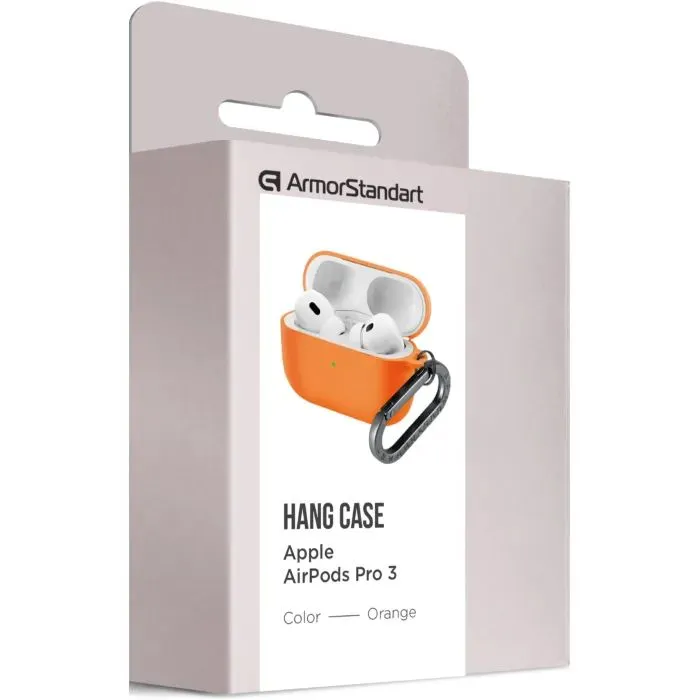 Чехол для наушников Armorstandart Hang Case For Apple AirPods Pro 3 Orange (ARM88278) изображение 8