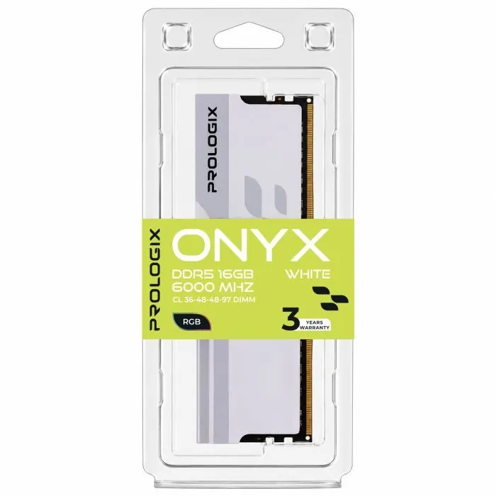 Модуль памяти для компьютера DDR5 16GB 6000 MHz Onyx White RGB Prologix (PRO16GB6000YWR5) изображение 4