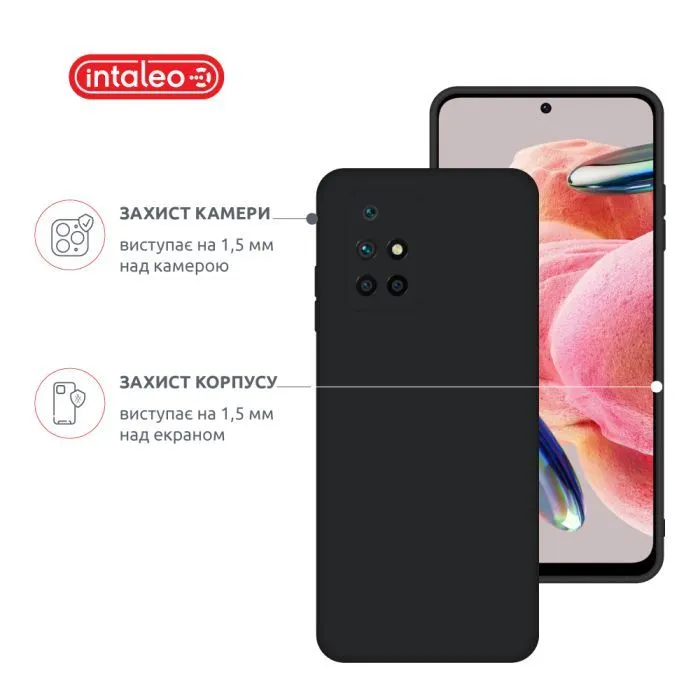 Чохол до мобільного телефона Intaleo Silicone Xiaomi Redmi 10 2022 Black (1283126600548) зображення 3