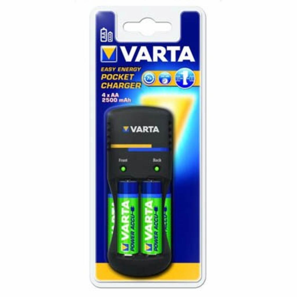 Зарядний пристрій для акумуляторів Varta Pocket charger + 4 * AA 2500mAh (57662101471)