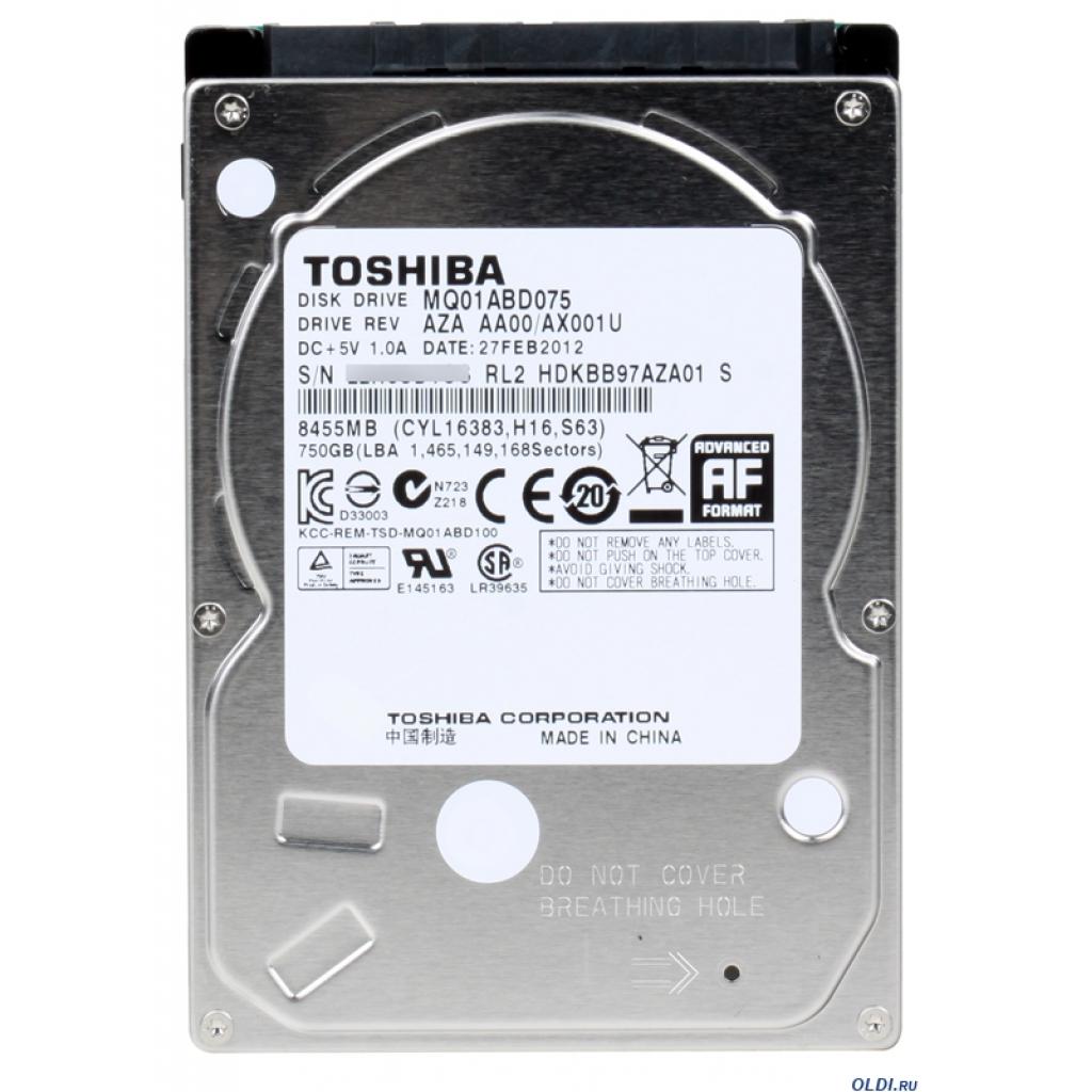 Жорсткий диск для ноутбука 2.5" 750GB Toshiba (MQ01ABD075)
