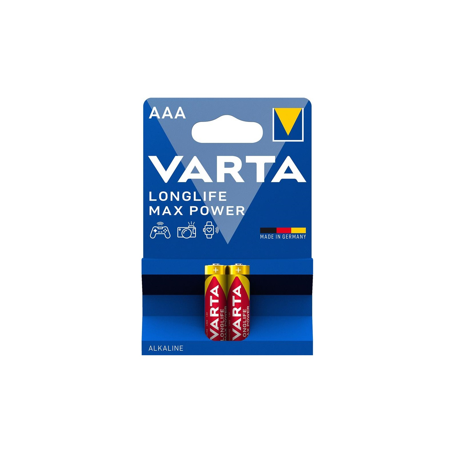Батарейка Varta AAA Longlife Max Power лужна * 2 (04703101412)