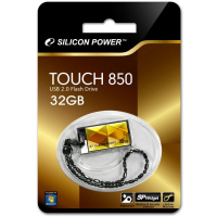 USB флеш накопитель Silicon Power 32GB Touch 850 Amber USB 2.0 (SP032GBUF2850V1A) изображение 5