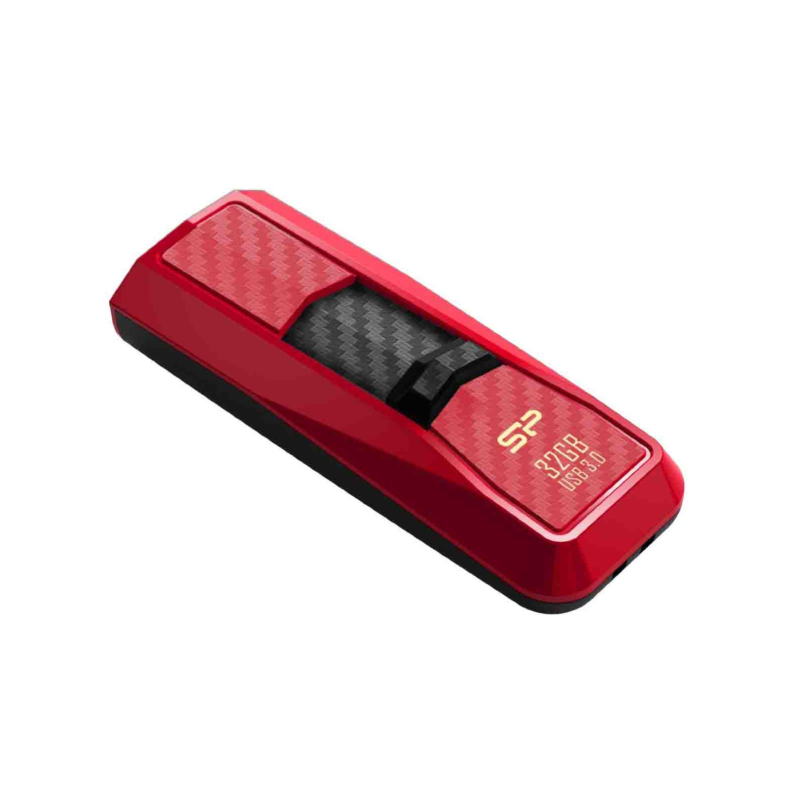 USB флеш накопитель Silicon Power 32Gb Blaze B50 Red USB 3.0 (SP032GBUF3B50V1R) изображение 3