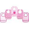 Слюнявчик Luvable Friends 5 шт с узорами, розовый (2208 F)
