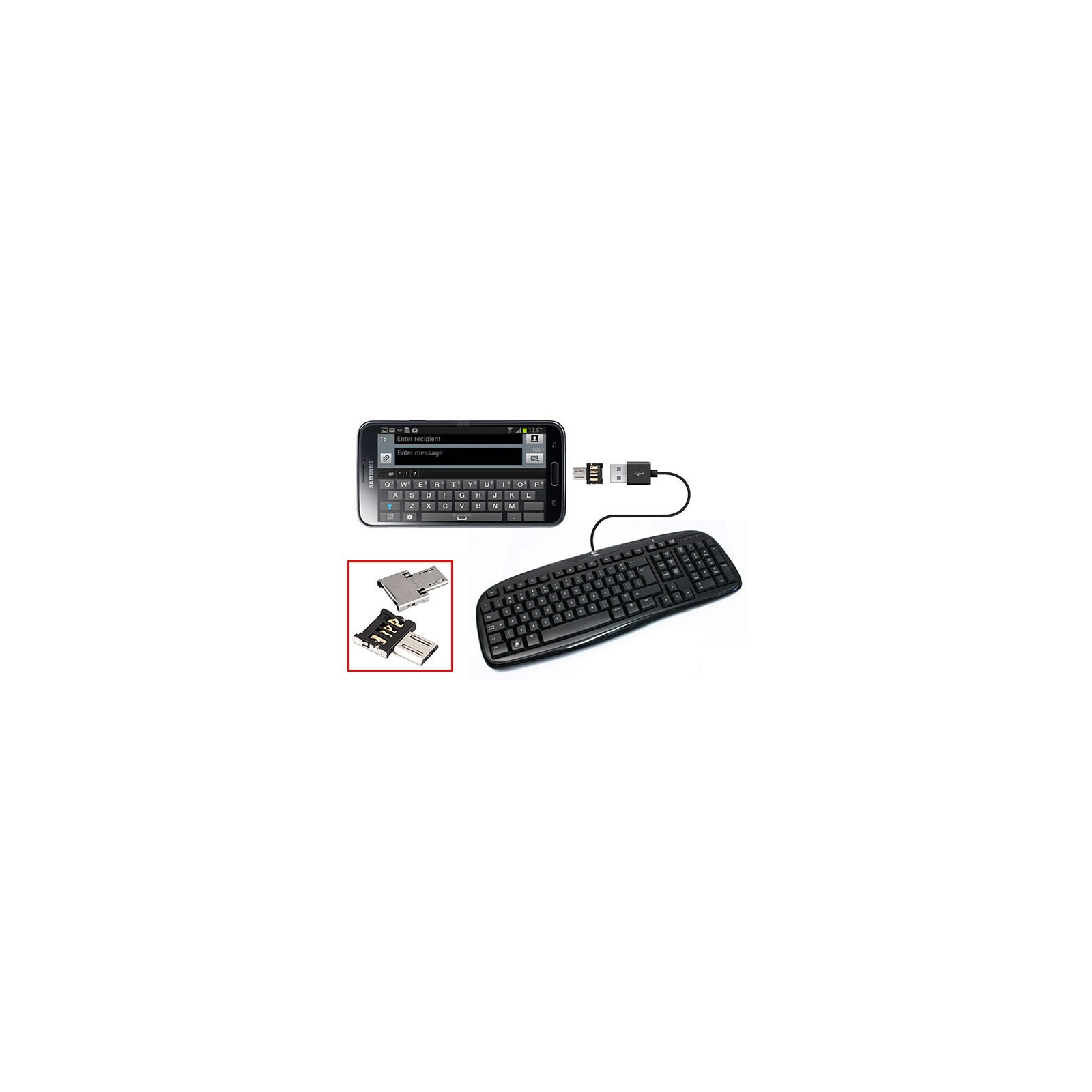Переходник OTG Micro to USB AF Lapara (LA-OTG-microUSB-adaptor) изображение 5