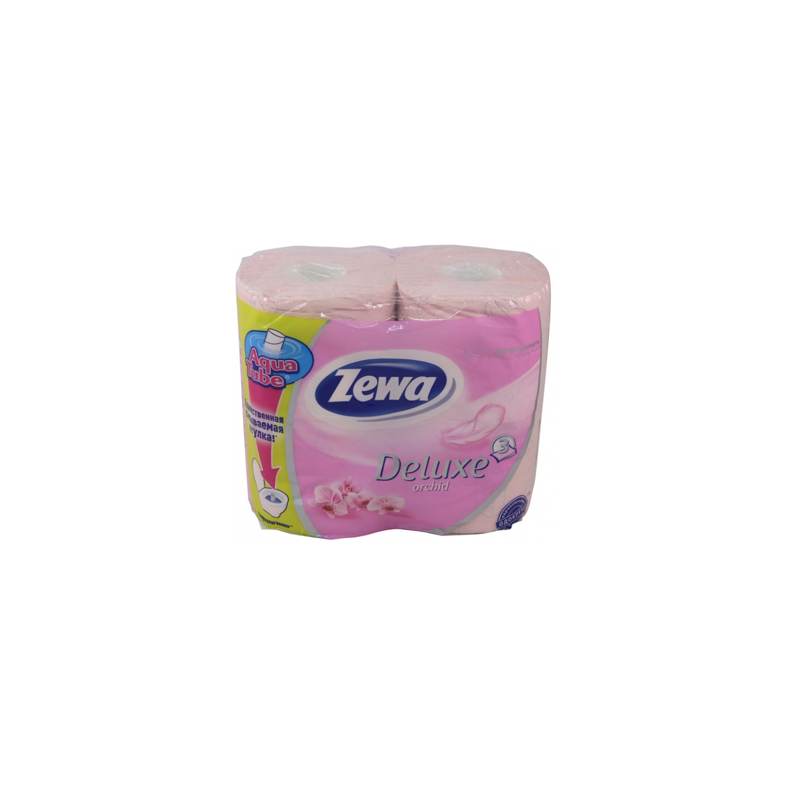 Туалетная бумага Zewa Deluxe 3-слойная Орхидея Розовая 4 шт (7322540568745)