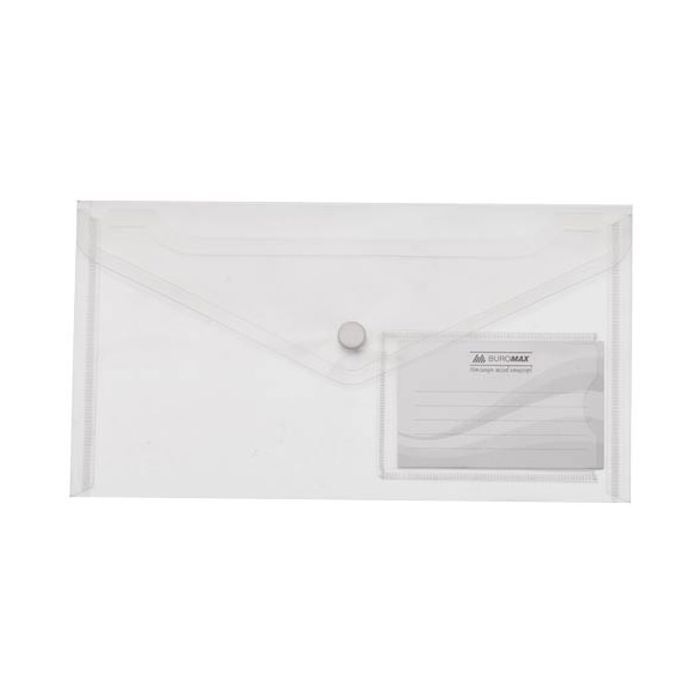Папка - конверт Buromax DL (240x130мм) TRAVEL, clear (BM.3938-00)