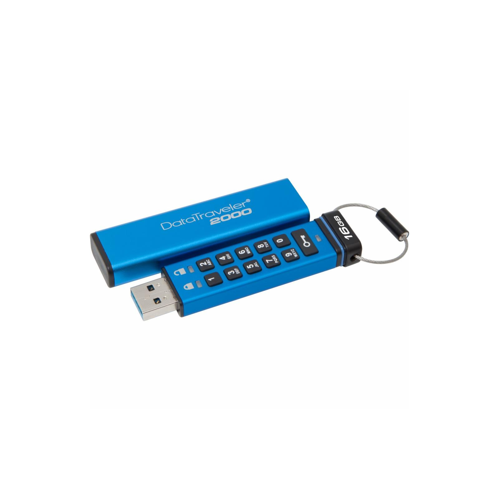 USB флеш накопичувач Kingston 64GB DT 2000 Metal Security USB 3.0 (DT2000/64GB)