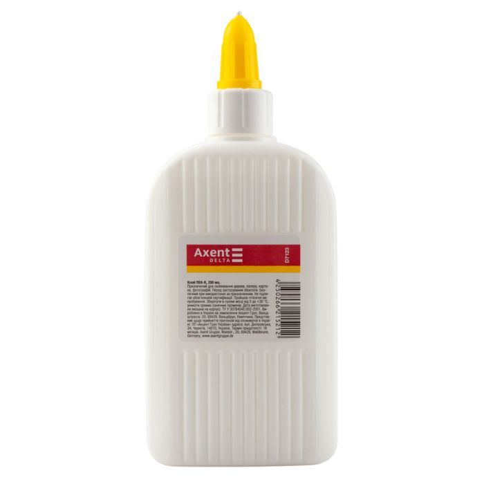 Клей Delta by Axent White glue, PVA, 200 мл, cap dispenser (D7123)