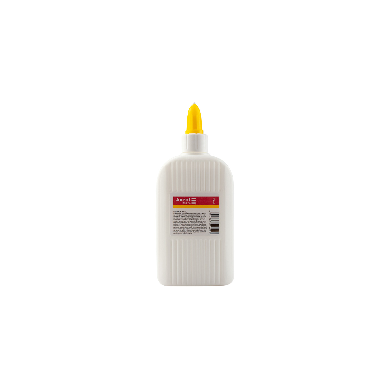 Клей Delta by Axent White glue, PVA, 200 мл, cap dispenser (D7123)