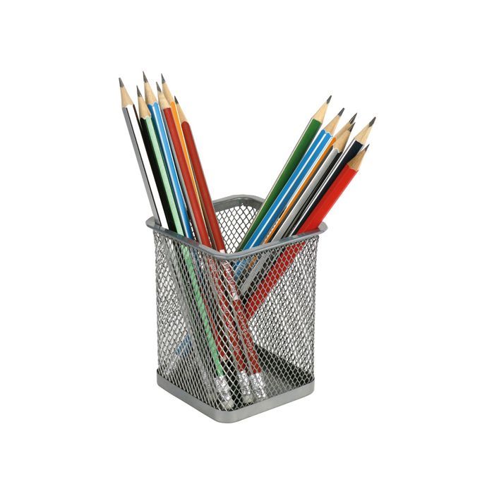 Подставка для ручек Axent square 80х80х100мм, wire mesh, silver (2111-03-A) изображение 2