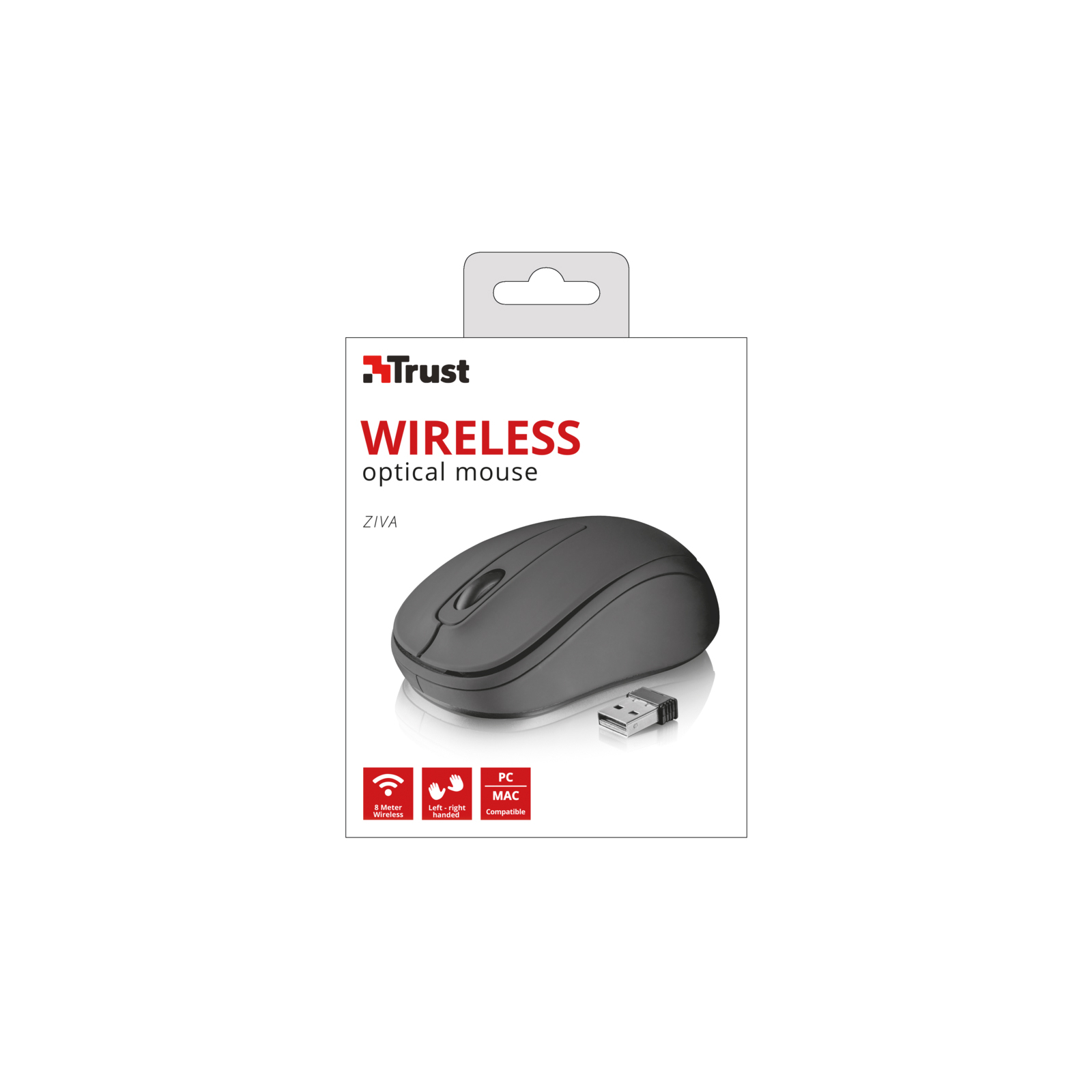 Мышка Trust Ziva wireless compact mouse black (21509) изображение 5