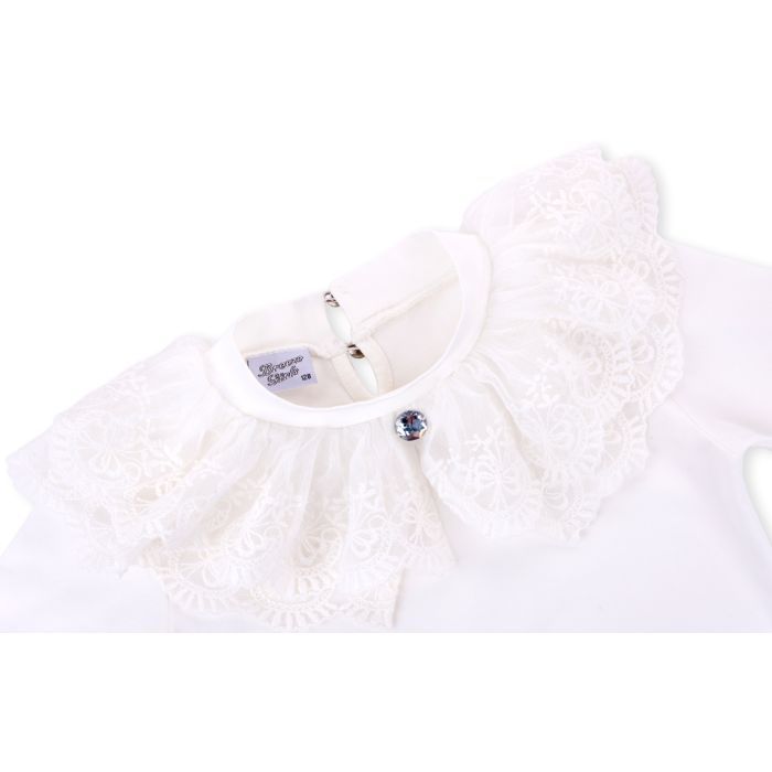 Кофта дитяча Breeze з оборкою із мережив (9285-152G-beige) зображення 2