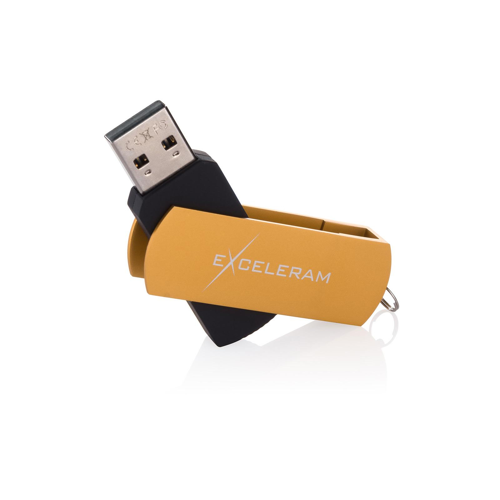USB флеш накопичувач eXceleram 64GB P2 Series Gold/Black USB 2.0 (EXP2U2GOB64) зображення 3