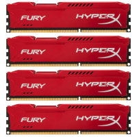 Модуль памяти для компьютера DDR4 32GB (4x8GB) 2933 MHz HyperX FURY Red Kingston Fury (ex.HyperX) (HX429C17FR2K4/32)