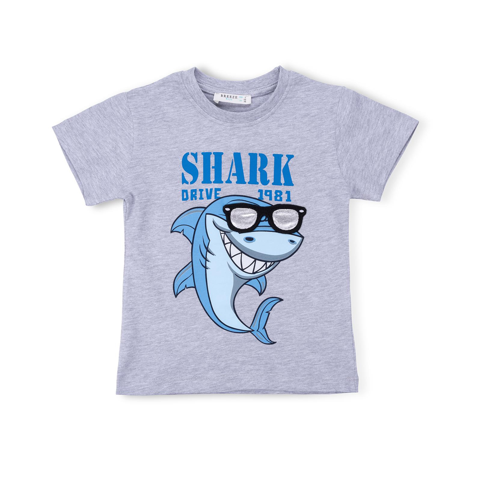 Набор детской одежды Breeze с акулой в очках (10931-104B-gray) изображение 2