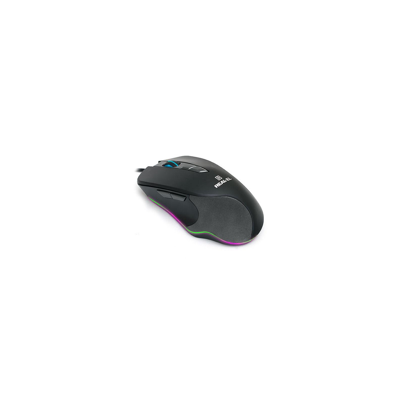 Мишка REAL-EL RM-780 Gaming RGB, black-grey зображення 3