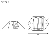 Палатка Mousson DELTA 2 AL SAND (7880) изображение 12