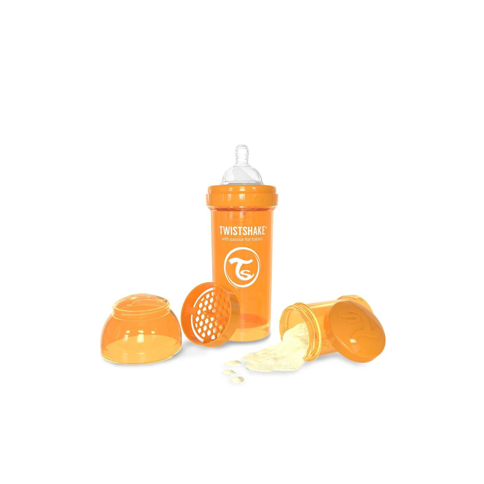 Бутылочка для кормления Twistshake антиколиковая 260 мл, оранжевая (24 854) изображение 2