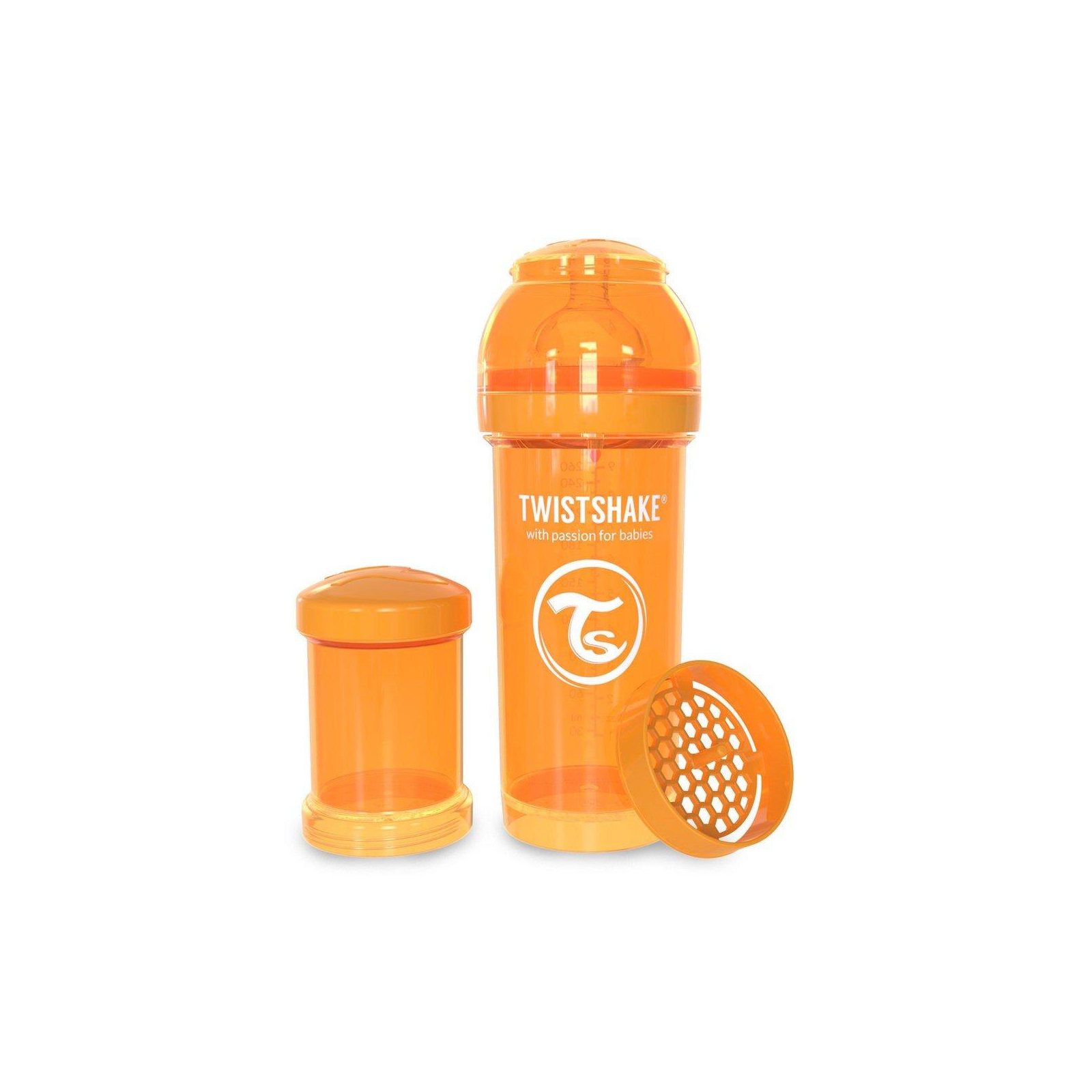 Бутылочка для кормления Twistshake антиколиковая 260 мл, оранжевая (24 854)