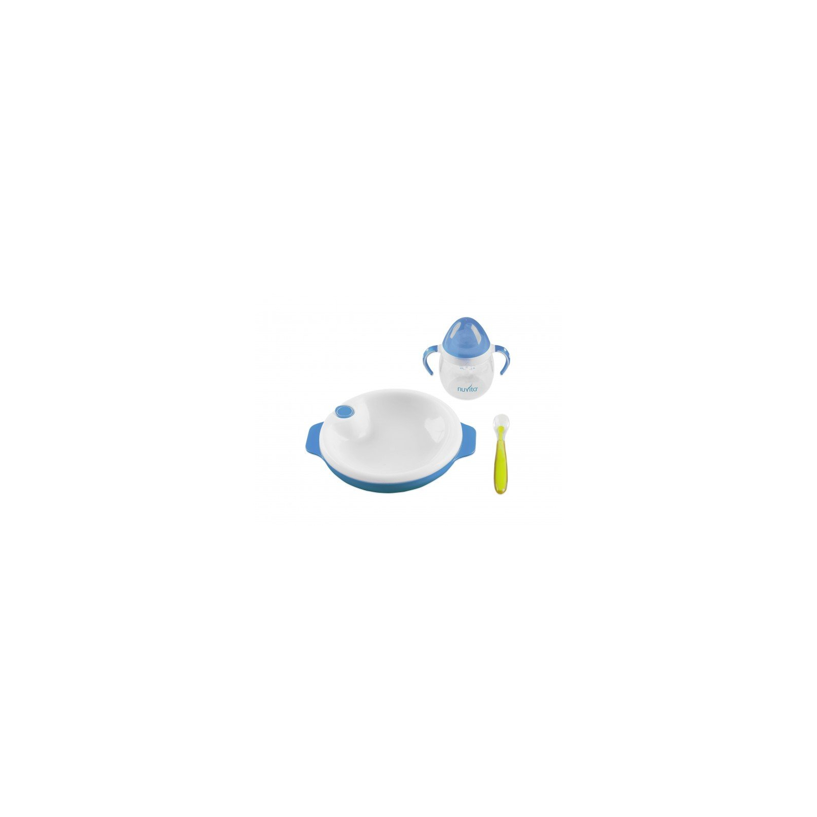 Набор детской посуды Nuvita 6м+ Голубой 3 предмета (NV1491Blue)