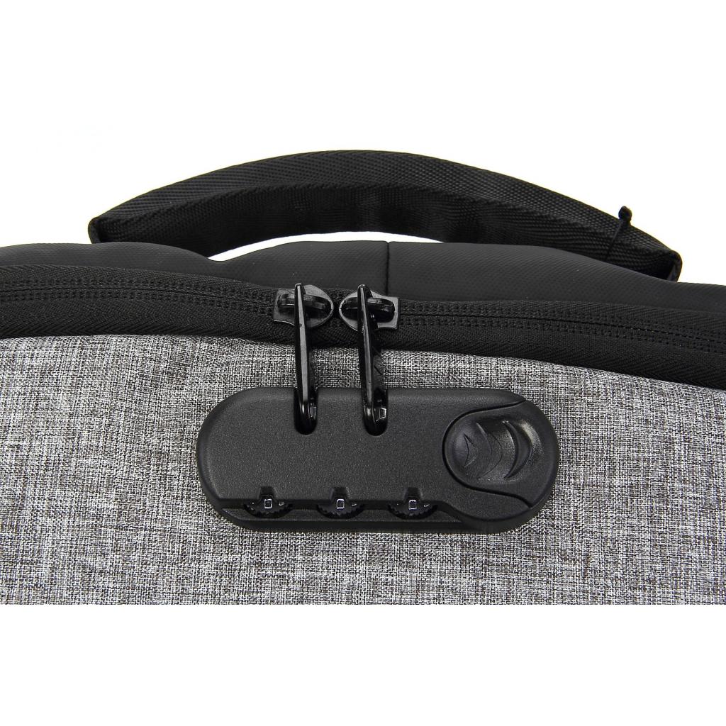 Рюкзак для ноутбука DEF 15.6" DW-01 anti-theft black-gray (378537) изображение 12